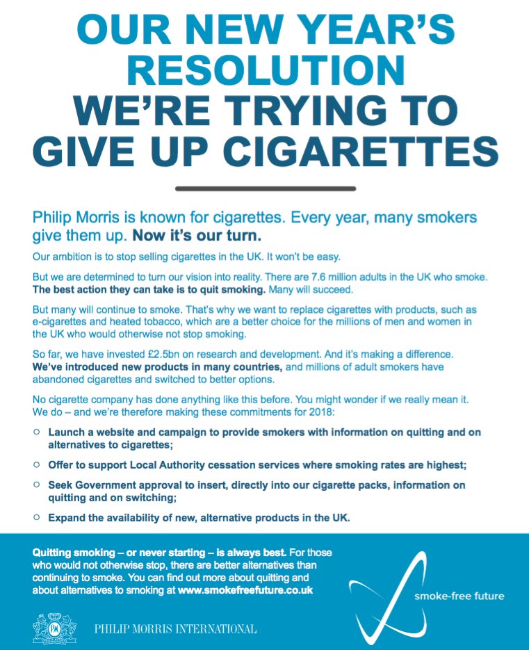 Philip Morris International Vows to go Smoke-Free