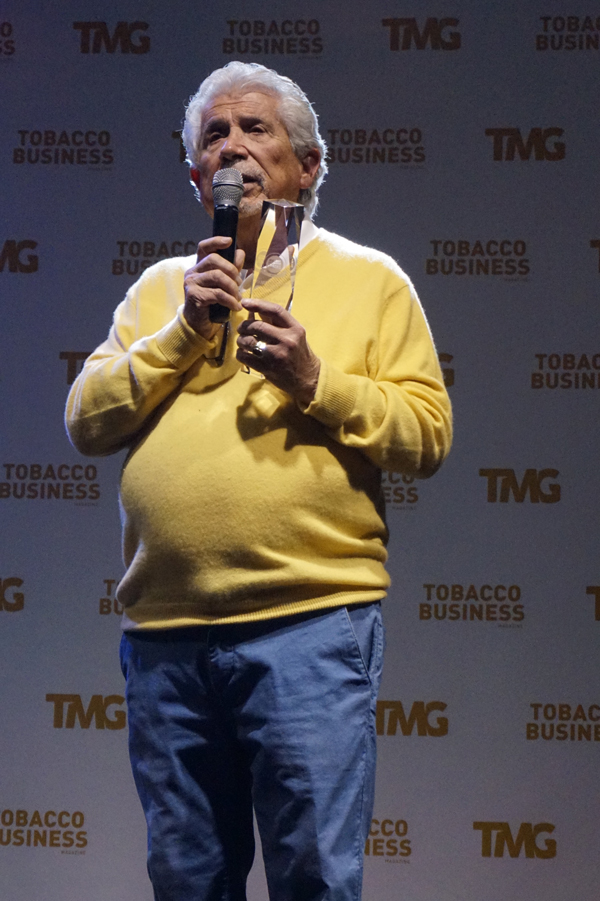 Hugh Cassar Presented with Hugo Chairman Award at Tobacco Business Awards