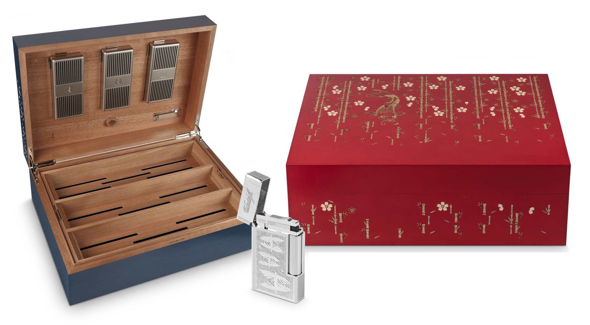 Davidoff Diademas Finas Humidor and Lighter