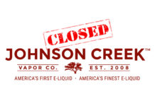 Johnson Creek Enterprise Vapor Closes