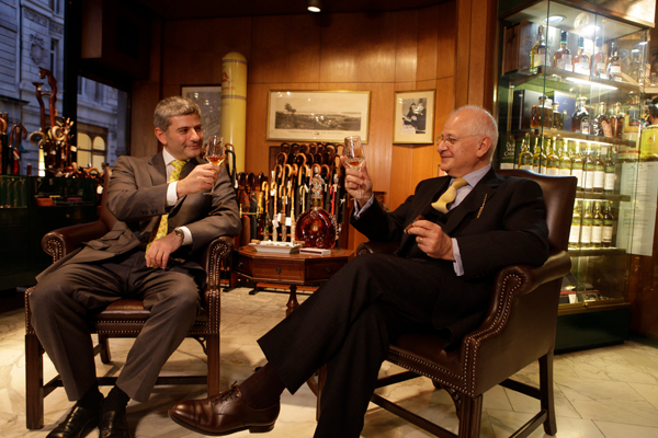 Eddie and Edward Sahakian, managers of Davidoff of London, a tobacco retail store that has been operating in London’s S. James’s Street neighborhood since 1980.