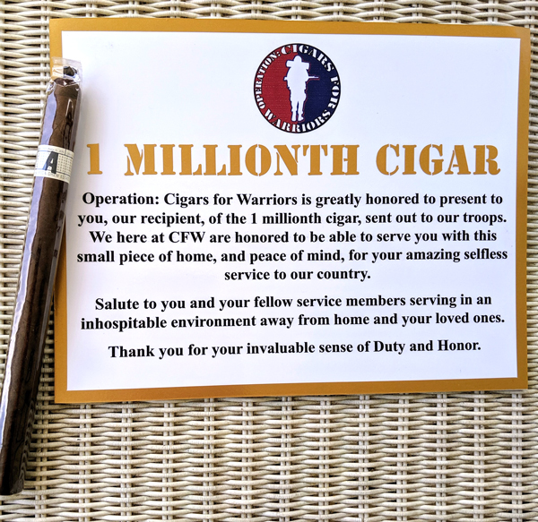 Operation: Cigars For Warrior ships Millionth Cigar to Troops